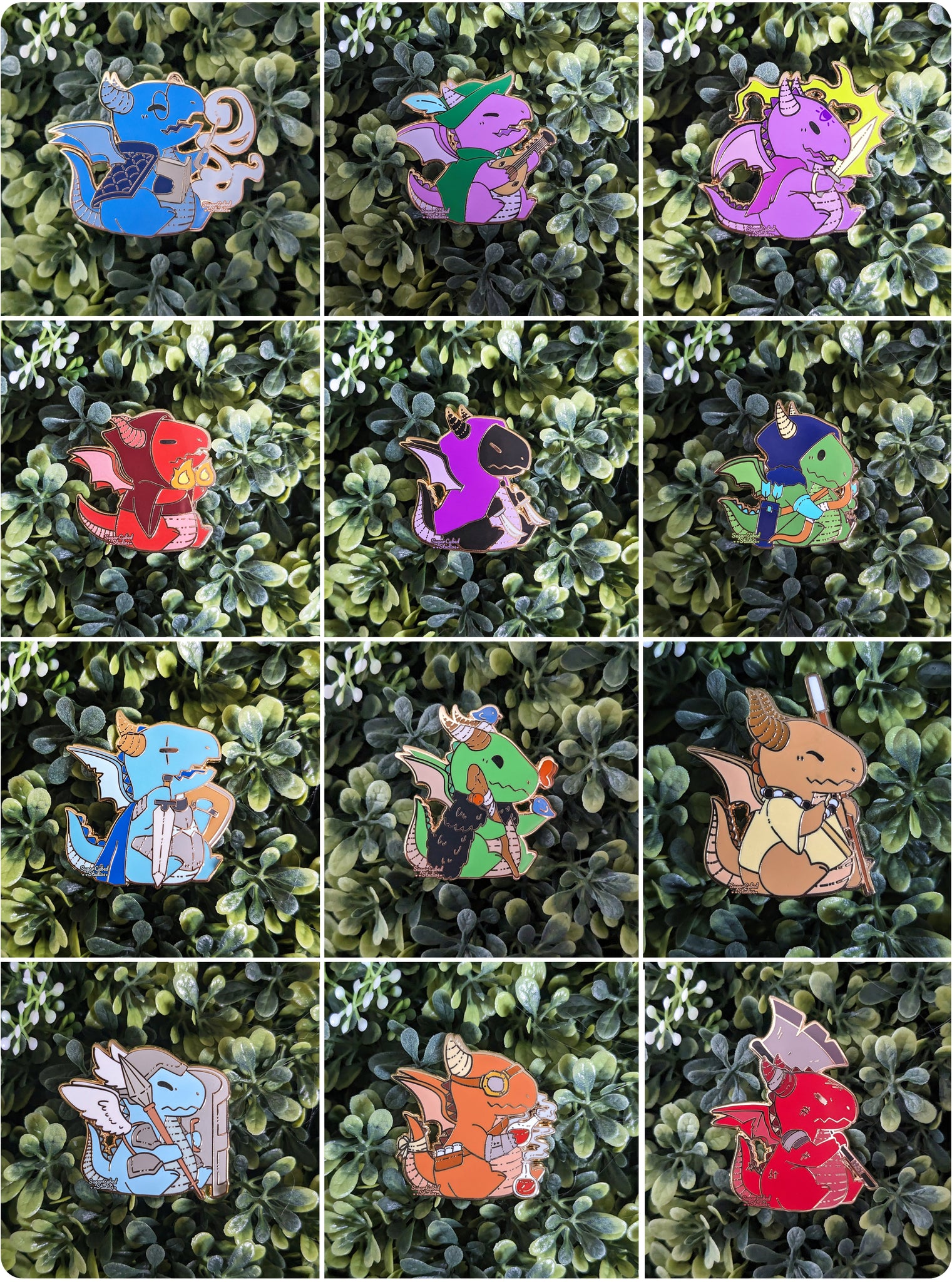 Dragons and Dragons Enamel Pin Set