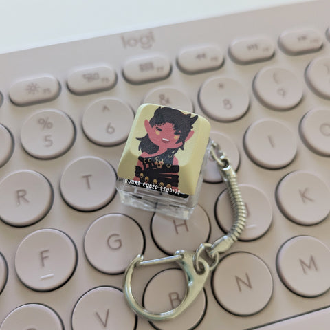 Karlach, BG3 - Fidget Keycap Keychain