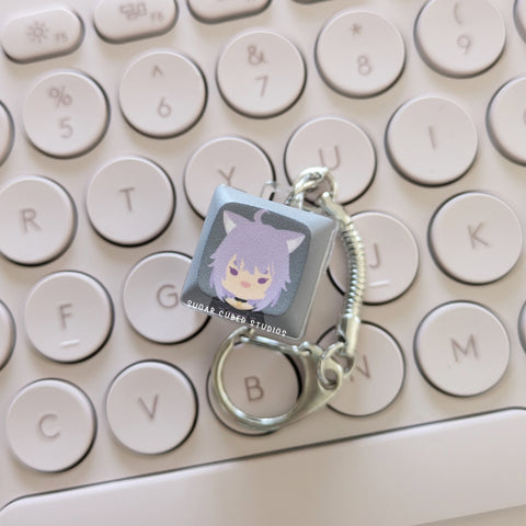 Nekomata Okayu - Fidget Keycap Keychain