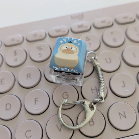 Confused Duck #054 - Fidget Keycap Keychain