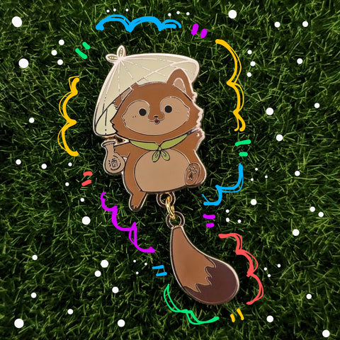 [Patreon 03.2024] Tanuki Surprise - Enamel Pin