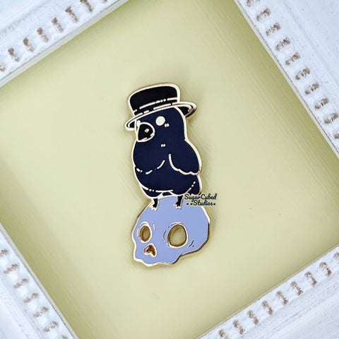 Dapper Raven & Trusty Skull - Enamel Pin