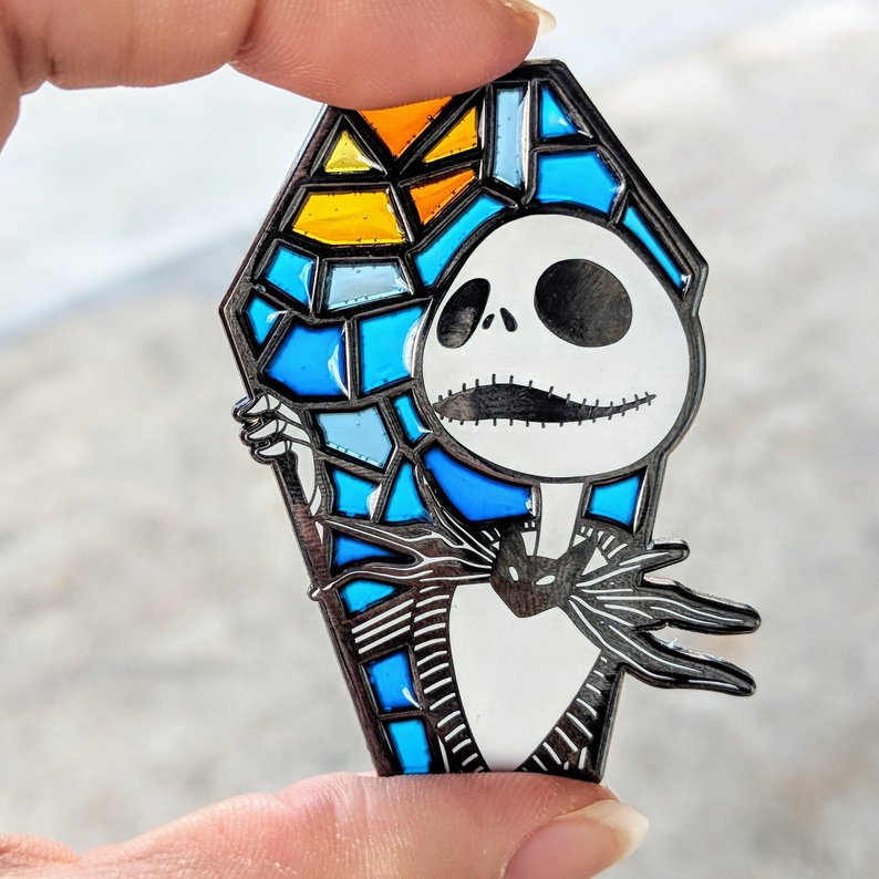 Nightmare Before Christmas Inspired Stained Glass Pin - Limited Edition 75